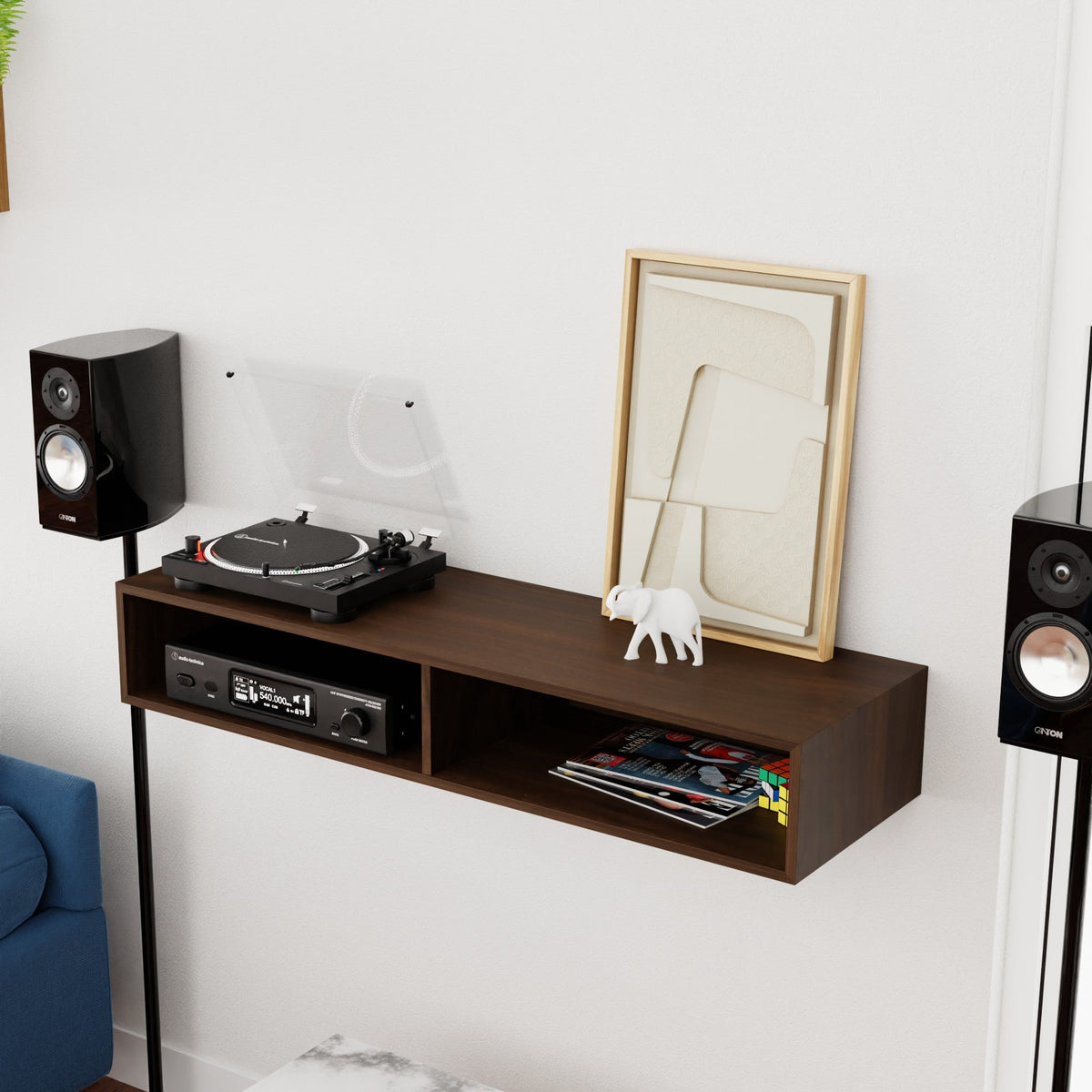 Solid Walnut Floating Bookshelf – Krovel Furniture Co.