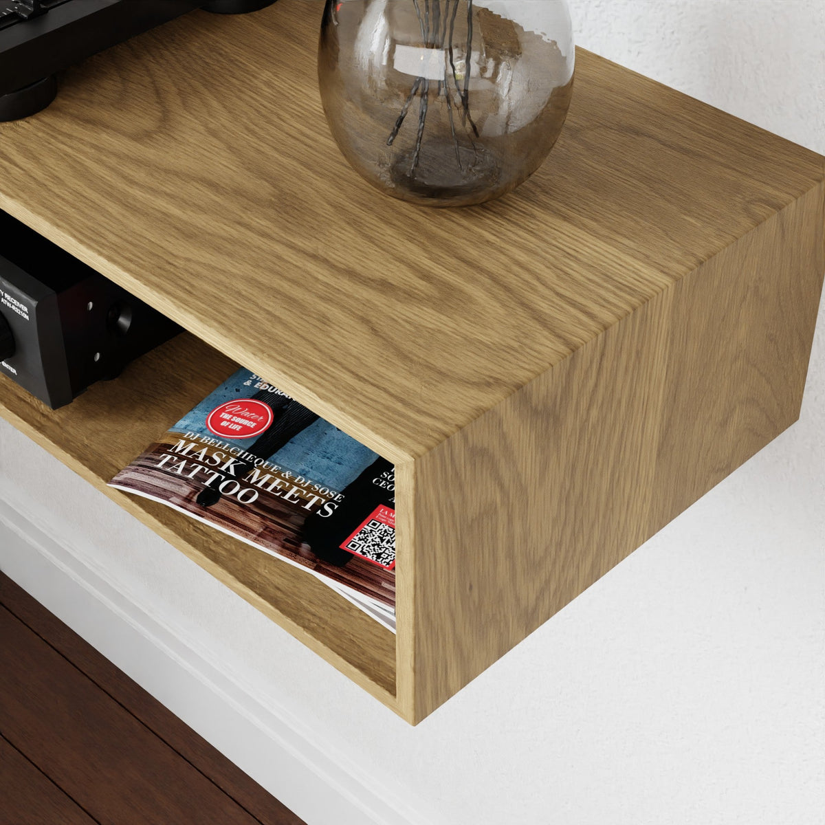 White Oak Floating Bookshelf – Krovel Furniture Co.