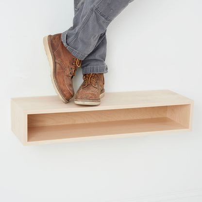 Floating Console Table in Maple - Krovel Handmade in Maine