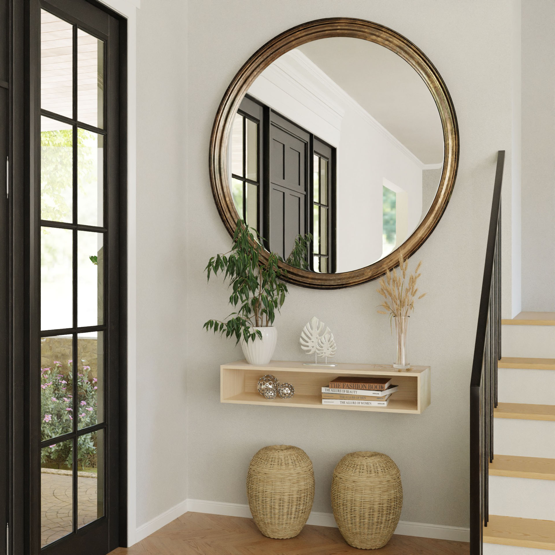 Floating Console Table in Maple - Krovel Handmade in Maine