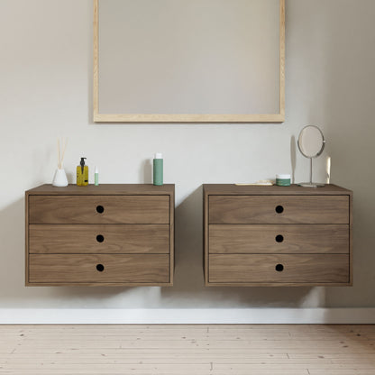 Floating Dresser in Walnut - Krovel Handmade in Maine