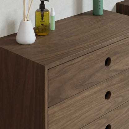 Floating Dresser in Walnut - Krovel Handmade in Maine