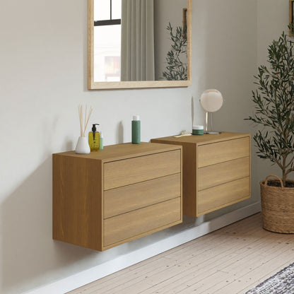 Floating Dresser in White Oak - Krovel Handmade in Maine