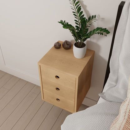 Floating Nightstand in Maple - Krovel Handmade in Maine 