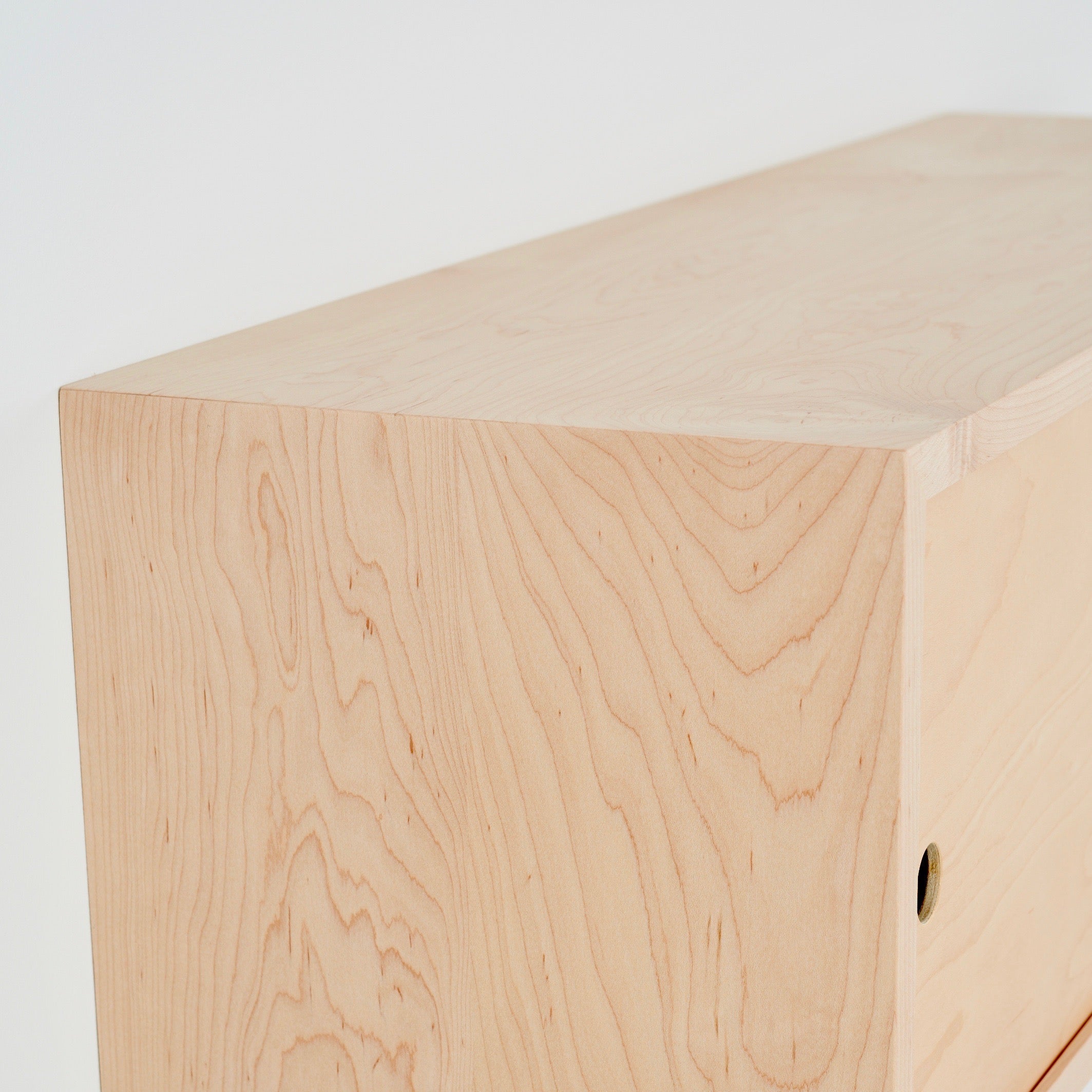 Floating Storage Cabinet in Maple - Krovel Handmade in Maine