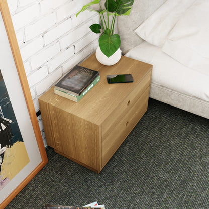 Freestanding Nightstand in White Oak - Krovel Handmade in Maine