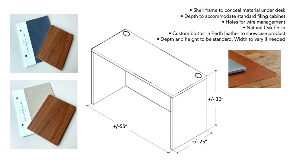 Oak Desks for SOPHIE GUILD - Krovel Furniture Co. Handmade in Maine