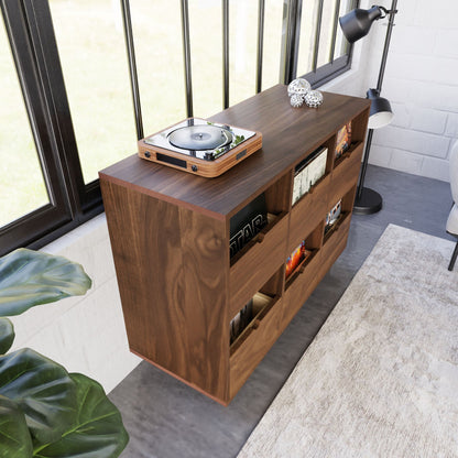 Record Credenza in Walnut - Krovel Handmade in Maine