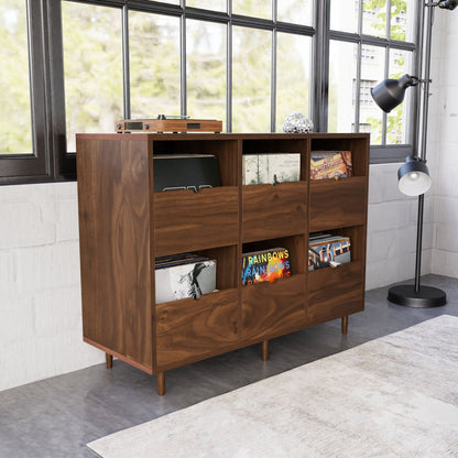 Record Credenza in Walnut - Krovel Handmade in Maine