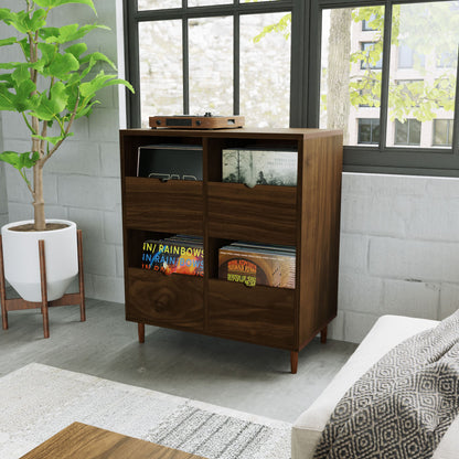 Record Credenza in Walnut - Krovel Handmade in Maine