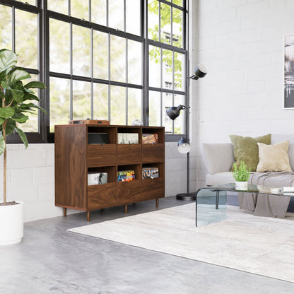 Record Credenza in Walnut - Krovel Handmade in Maine