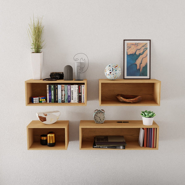 Solid Walnut Floating Bookshelf – Krovel Furniture Co.