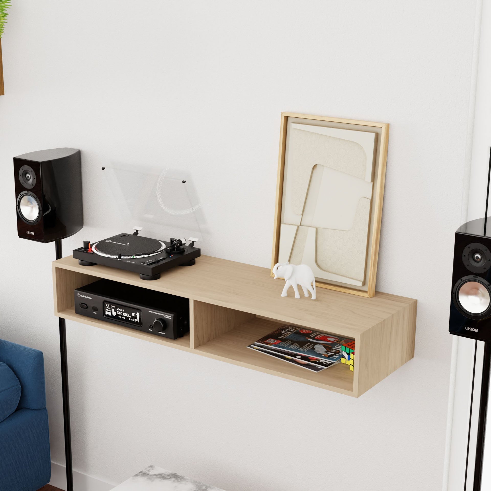 Stereo Table in Maple - Krovel Handmade in Maine