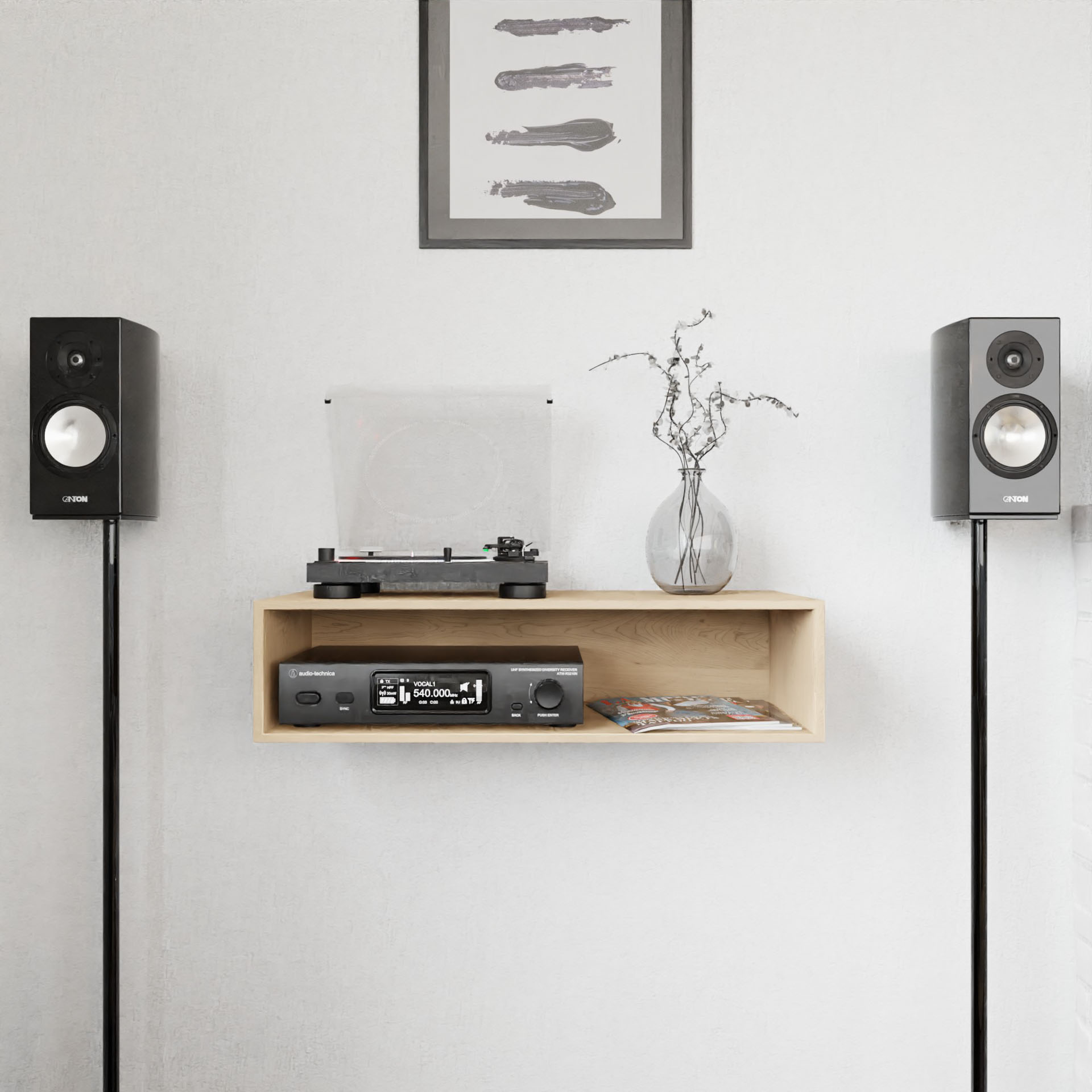 Stereo Table in Maple - Krovel Handmade in Maine