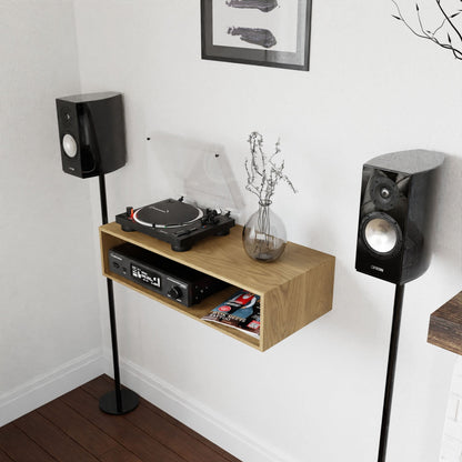 Stereo Table in White Oak - Krovel Handmade in Maine