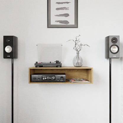 Stereo Table in White Oak - Krovel Handmade in Maine