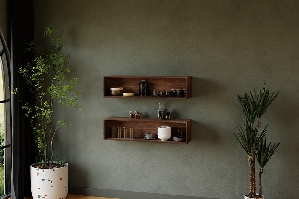 A shelf on the wall.