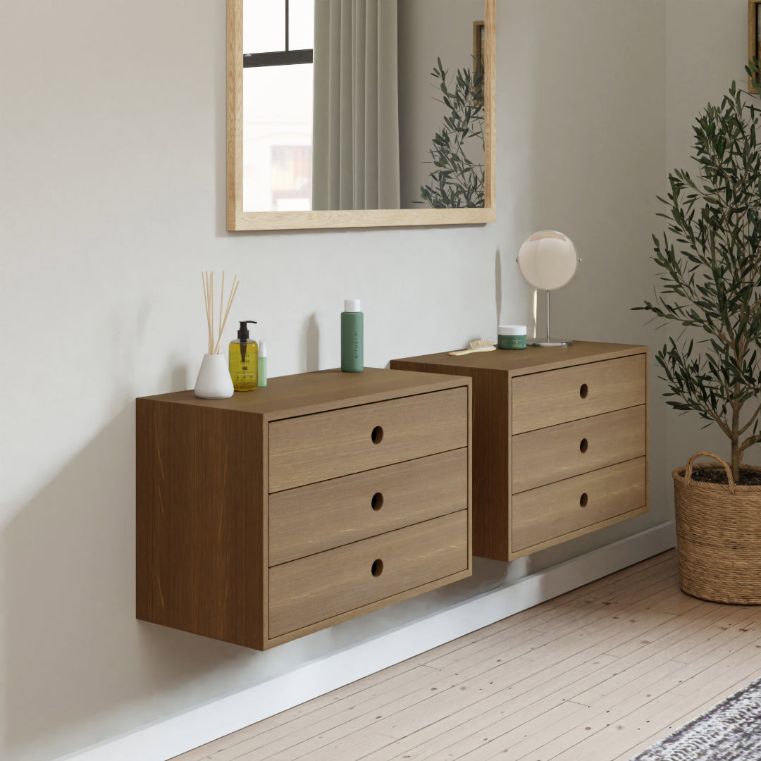 White Oak Floating Dresser - Krovel Furniture Co. Handmade in Maine