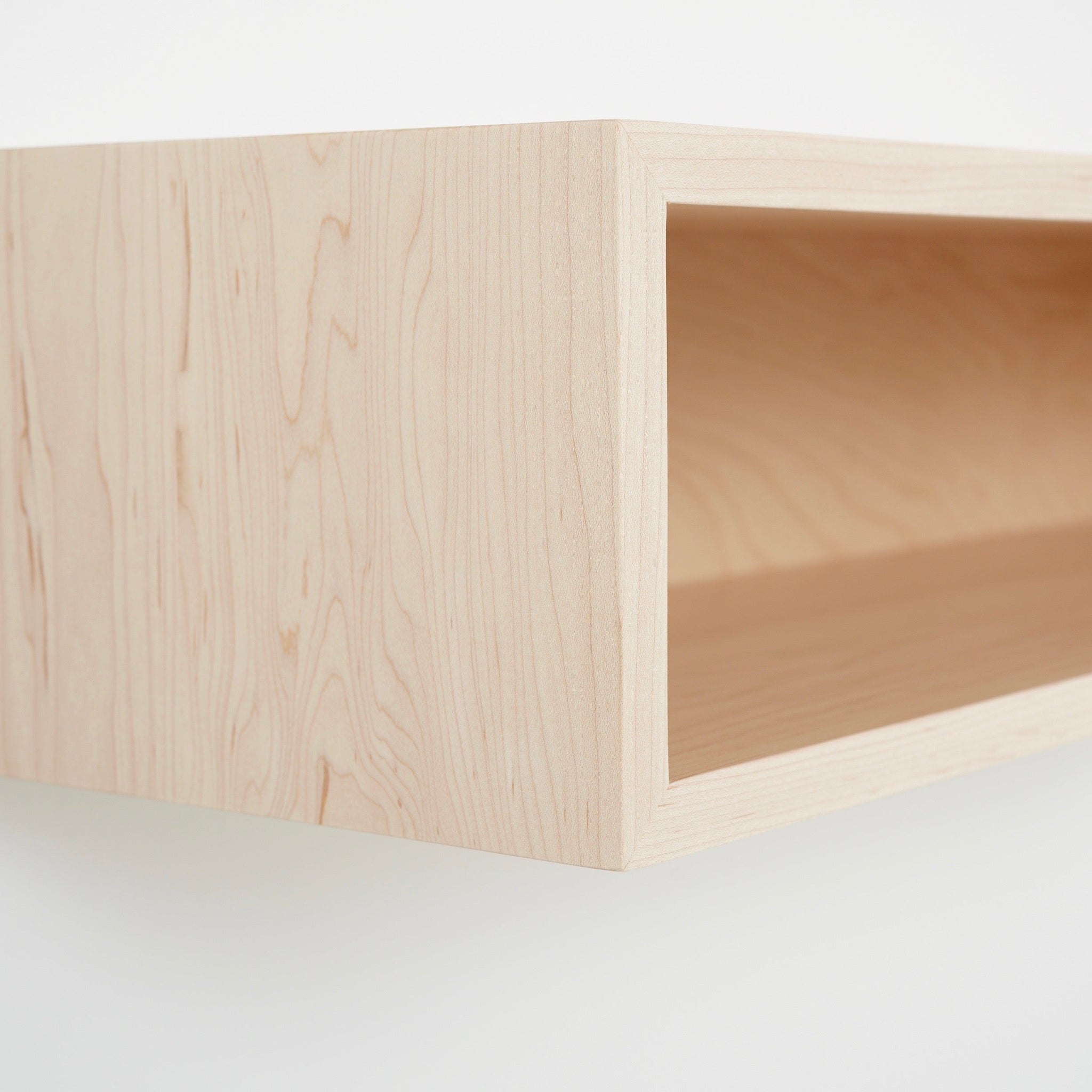 Floating Console Table in Solid Maple - Krøvel Furniture Co. Handmade in Maine