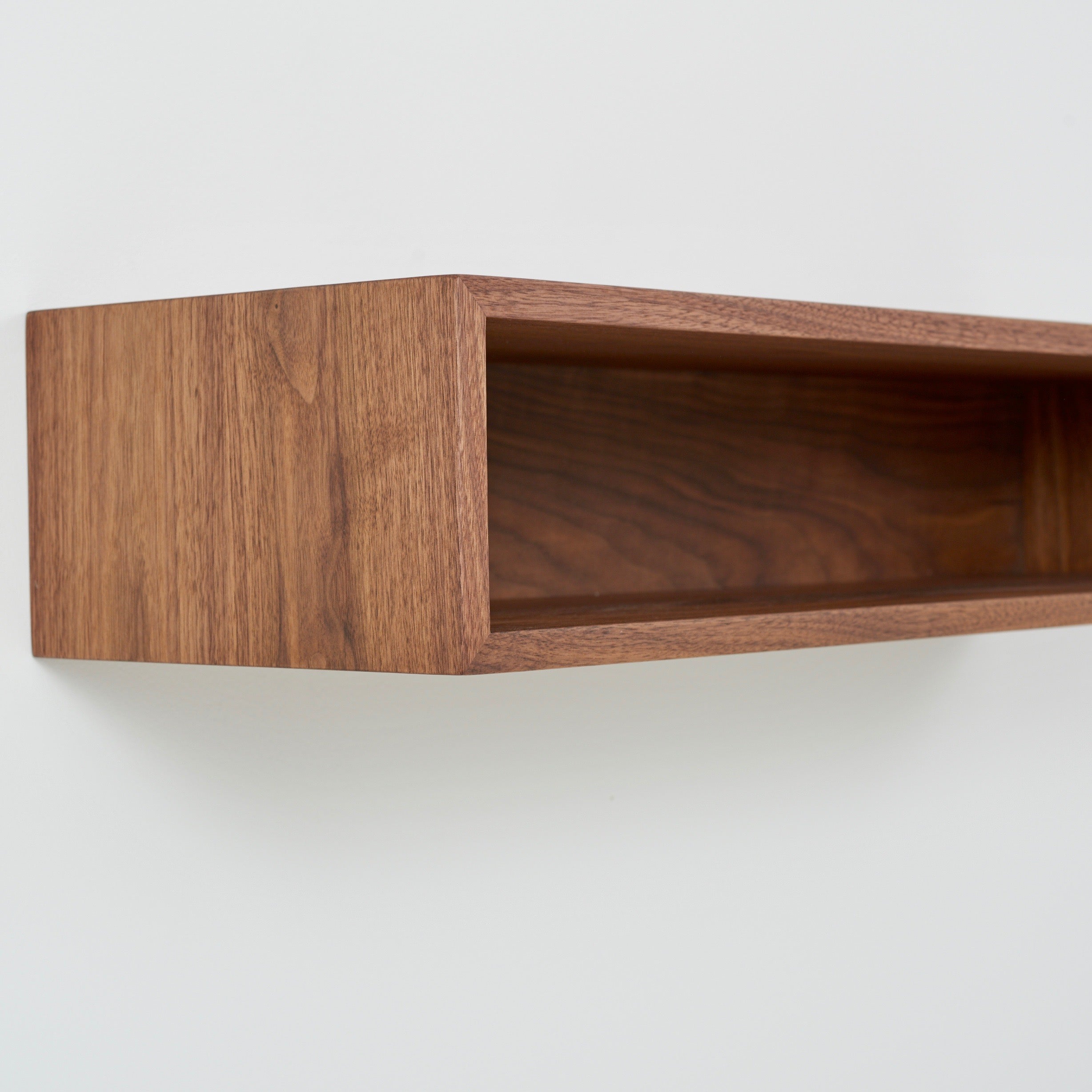 Solid Walnut Floating Bookshelf – Krovel Furniture Co.