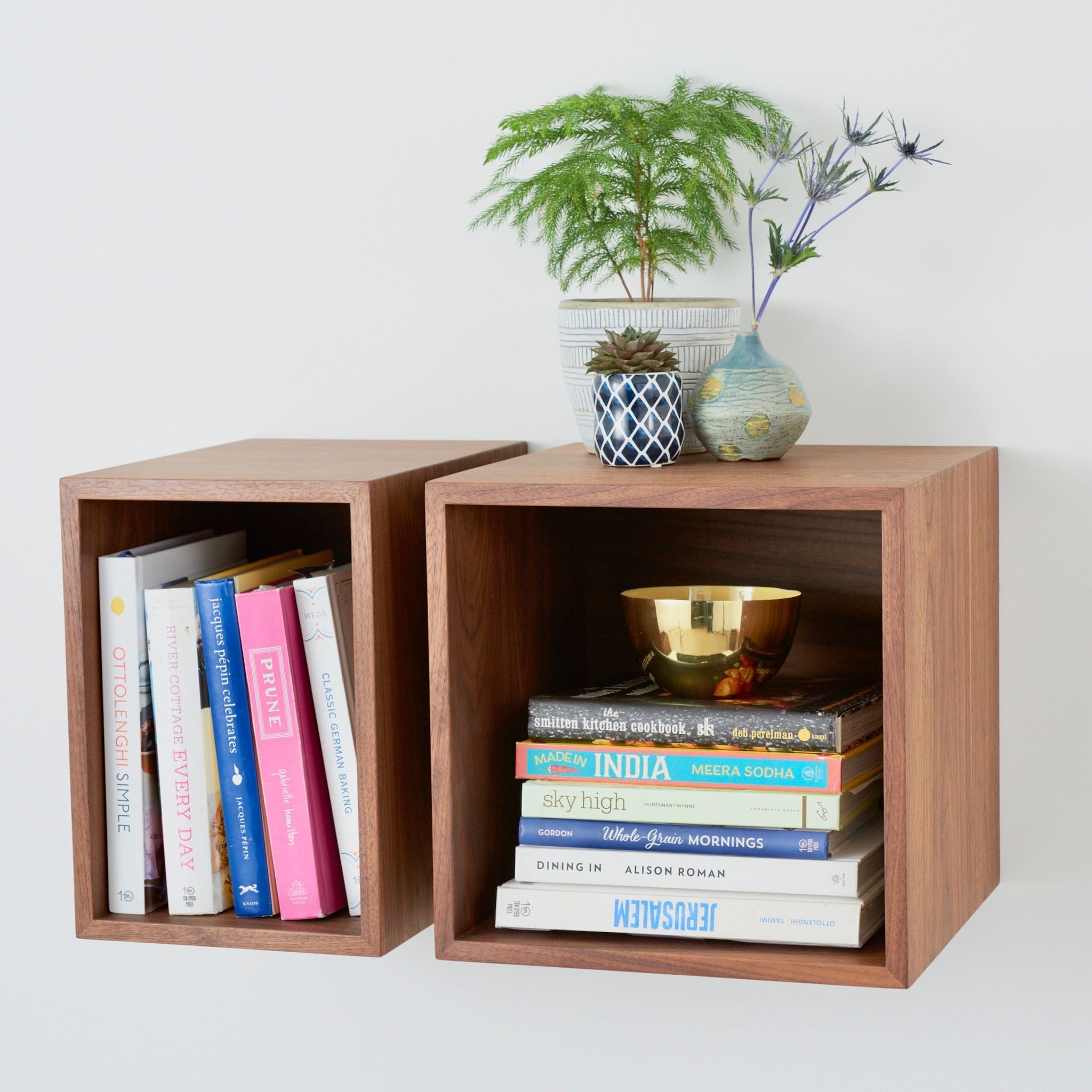 Walnut Record Storage Shelves – Krovel Furniture Co.