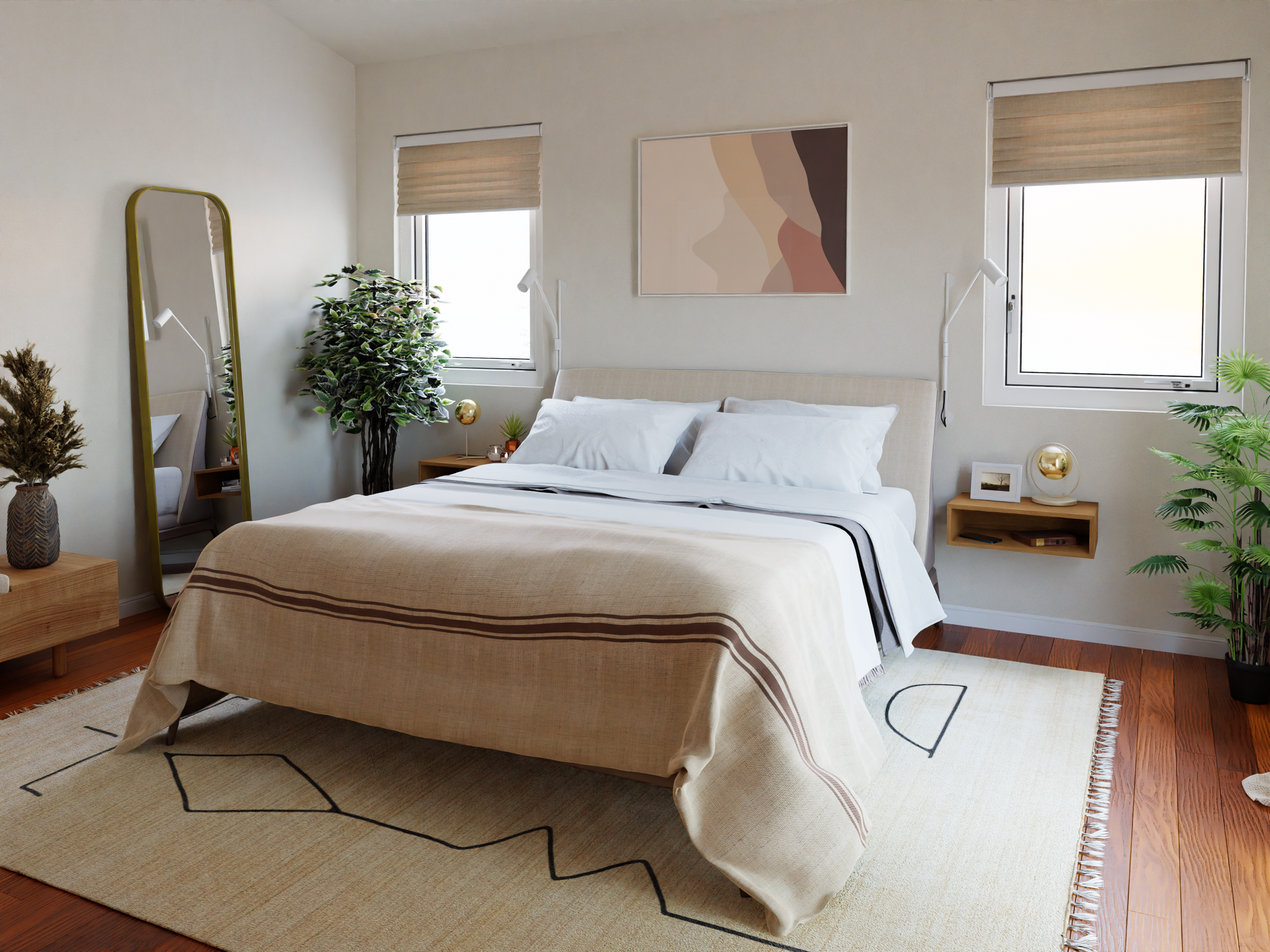 White Oak Floating Nightstand Krovel Furniture Co