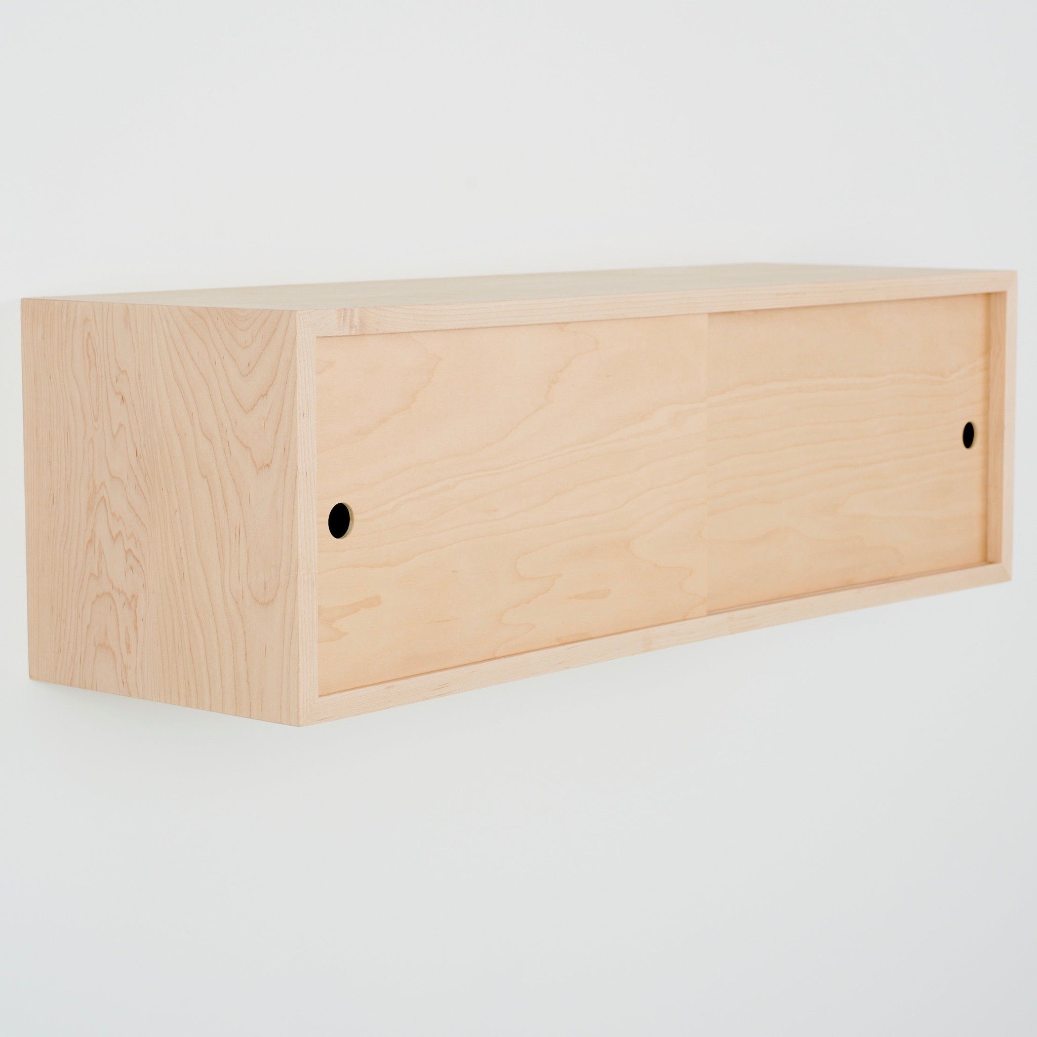 Floating Storage Cabinet in Maple - Krøvel Furniture Co. Handmade in Maine