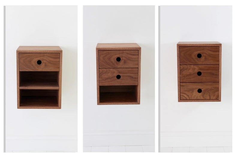Walnut Floating Storage Cabinet – Krovel Furniture Co.