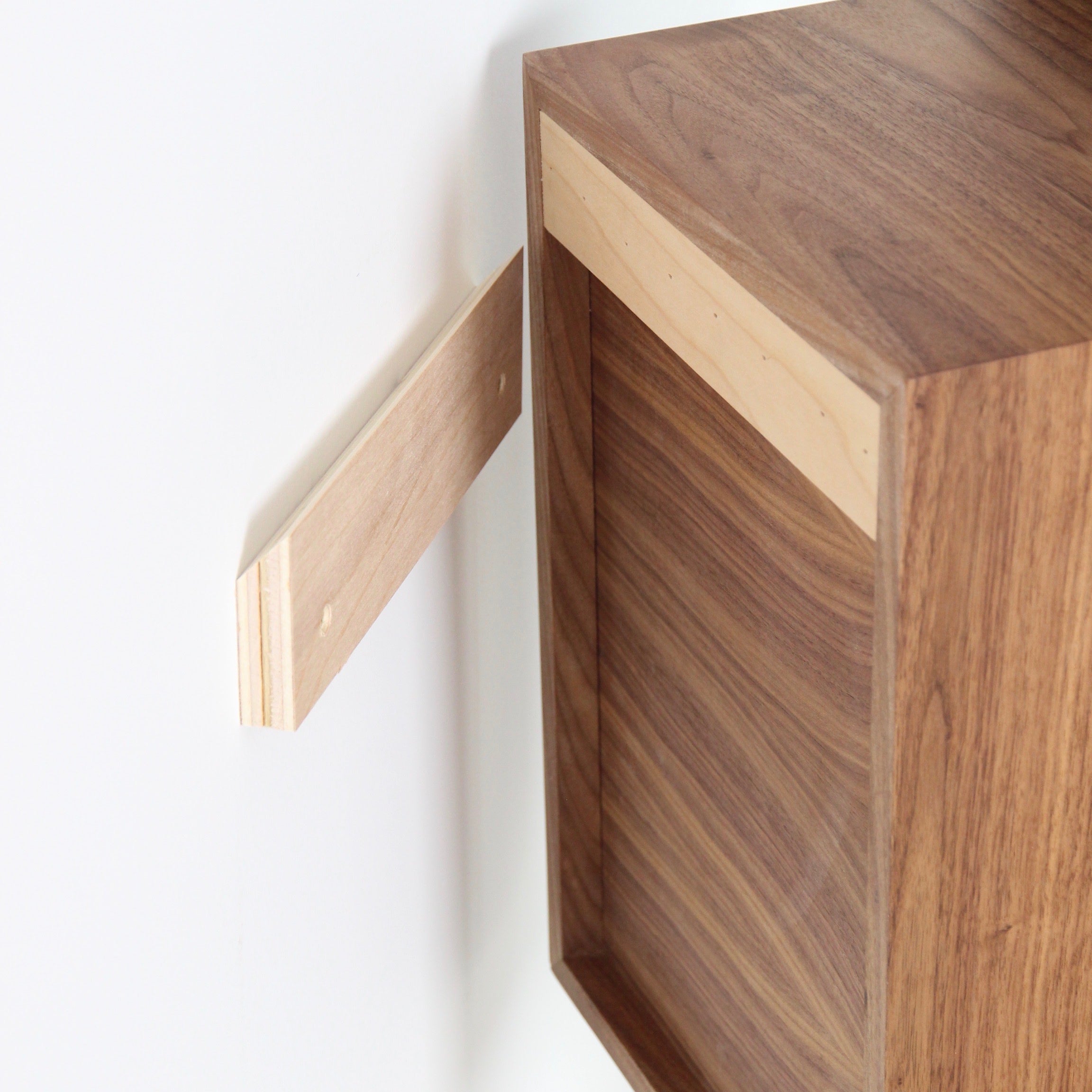 Walnut Floating Storage Cabinet – Krovel Furniture Co.